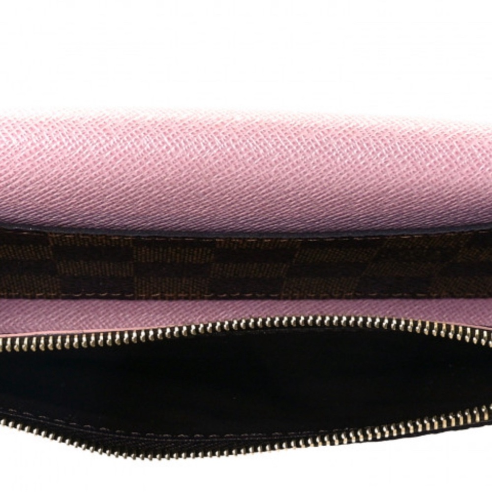 Louis Vuitton Damier Ebene Emilie Wallet Rose Ballerine; EUC - Picture 10 of 11